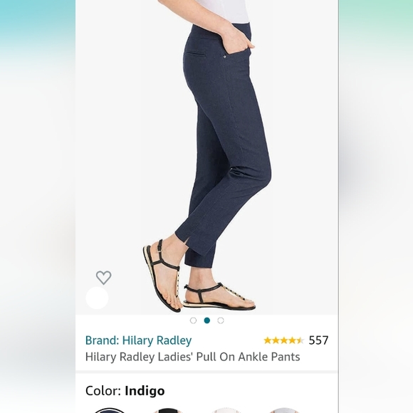 👖Nwot Hillary Radley Pull on ankle pants Womens small 4-6 - Picture 2 of 8